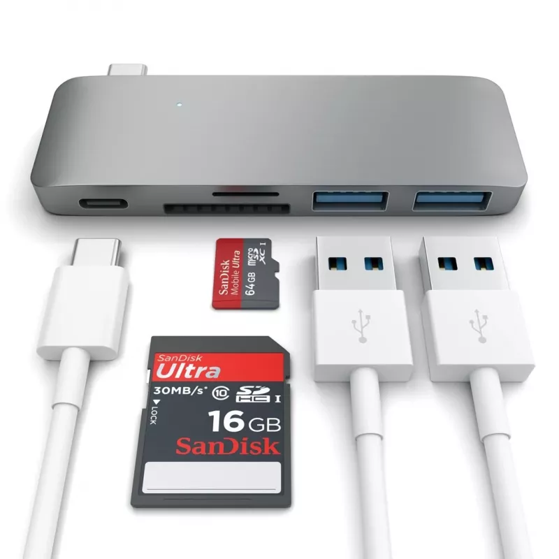 Satechi ST-TCUPM hub combo 3-in-1 Type-C USB 3.0