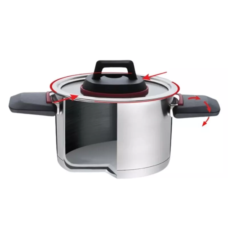 Pentola Maestro MR-3530-18 con manici pieghevoli 2,3 l