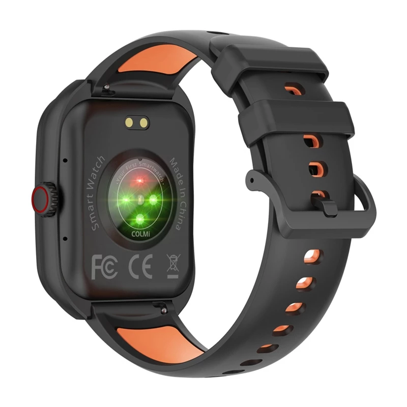 Smartwatch Colmi P86 nero con cardiofrequenzimetro, impermeabile