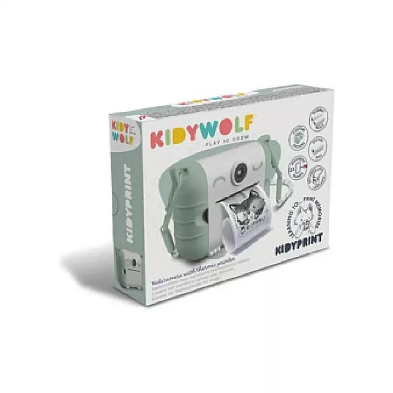 Fotocamera digitale per bambini KIDYWOLF Kidyprint verde bianco