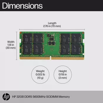 HPE - DDR5 - modulo - 32 GB - SO-DIMM 262-Pin - 5600 MHz / PC5-44800 1.1 V
