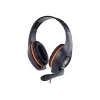 Gembird GHS-05-O cuffie gaming con filo, on-ear, 3,5 mm, controllo del volume, 20-20000 Hz, 32 Ohm, cavo da 2 m, nero/arancione