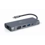 Gembird A-CM-COMBO7-01 Dock per notebook/replicatore di porte USB 3.2 Gen 1 (3.1 Gen 1) Type-A grigio