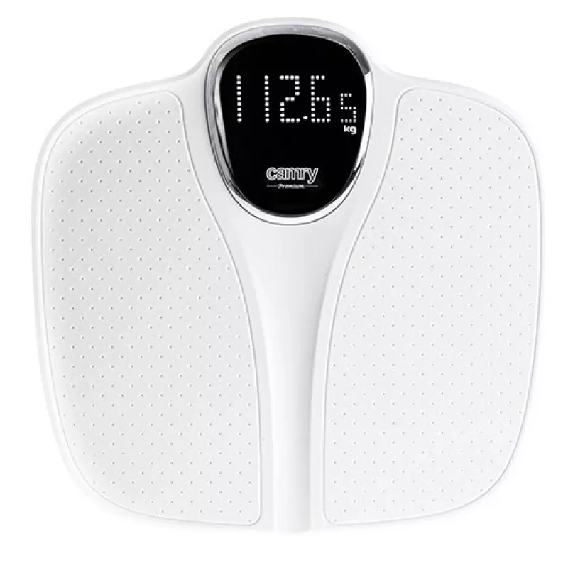 Bilancia da bagno Camry CR 8171w — bilancia digitale, max 180 kg, precisione 50 g, calcolo BMI, bianco