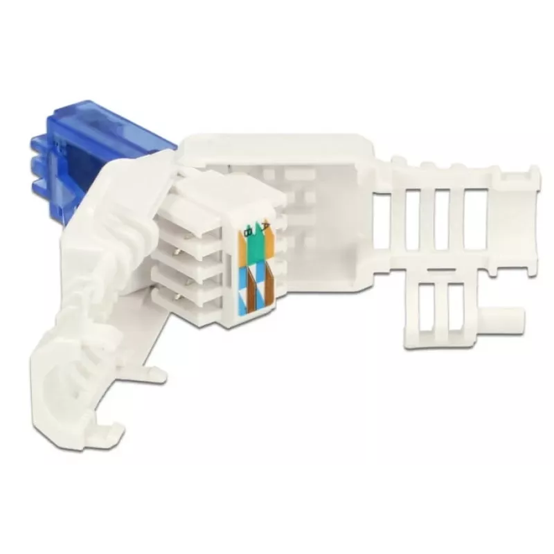 Connettore maschio RJ-45 DeLOCK 86417 blu bianco