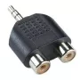 Sbox adattatore connettore maschio 3,5 mm a 2 x connettore femmina 3,5 mm AD.3.5-2X3.5