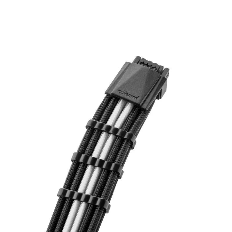 CableMod PRO ModMesh 12VHPWR kit di prolunghe per cavi CM-PCAB-16P3KIT-NKKW-3PK-R-SS, nero/bianco