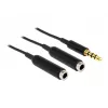 Cavo audio DeLOCK 65575 0,25 m 3,5 mm 2 x 3,5 mm nero