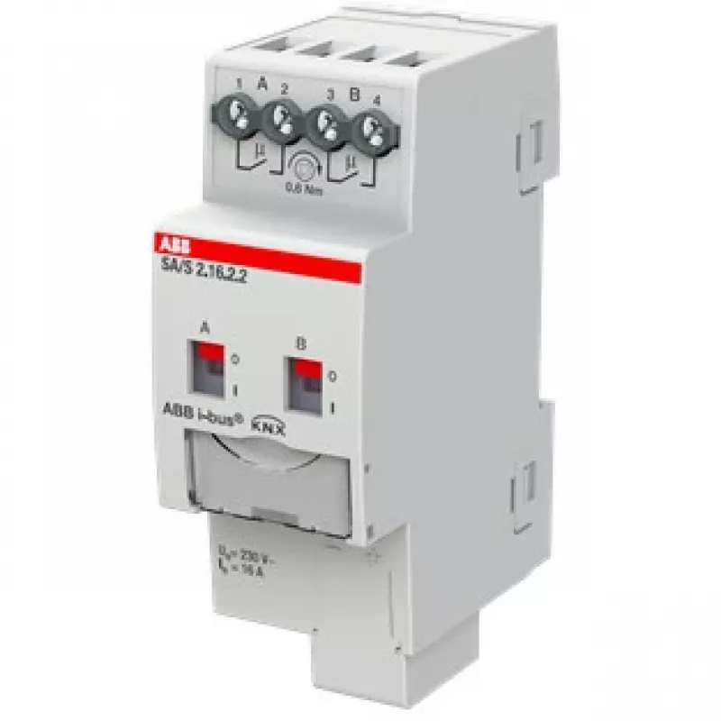 ABB Stotz S&J attuatore di commutazione 2 canali, 16A, REG SA/S2.16.2.2 (2CDG110261R0011)