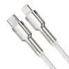 Cavo USB-C a Lightning Baseus Cafule 1 m, 20 W, custodia in zinco, bianco