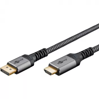 Goobay 65269 Adattatore cavo video 2 m DisplayPort HDMI grigio (65269)