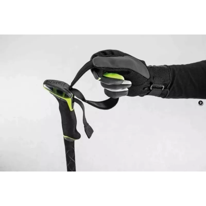 Bastoncini Nordic Walking Leki Guide 2 — alluminio, lunghezza massima 150 cm, peso 271 g, Lock Security Strap in nylon, fusto Ø1,6 cm, nero