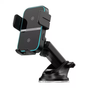 Supporto per smartphone da cruscotto con caricabatterie wireless Wozinsky — nero