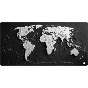 Tappetino gaming Sharkoon SKILLER SGP40 D14, design mappa del mondo, nero/bianco, 1000 x 500 mm