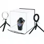 Photo box con kit ring light, 30x30x30 cm