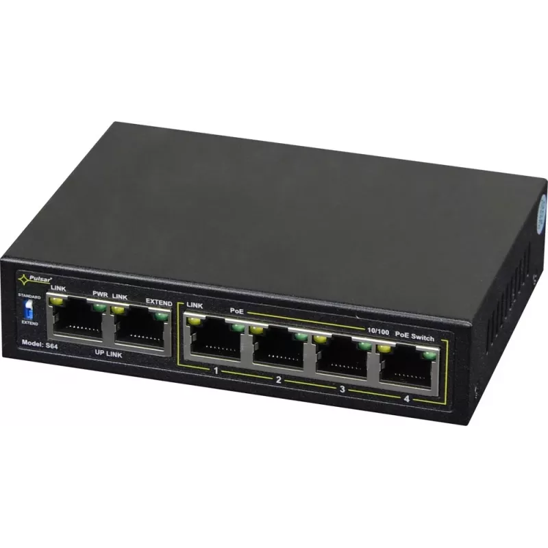 Switch di rete PULSAR Switch POE Pulsar S64 4 porte 2 Uplink