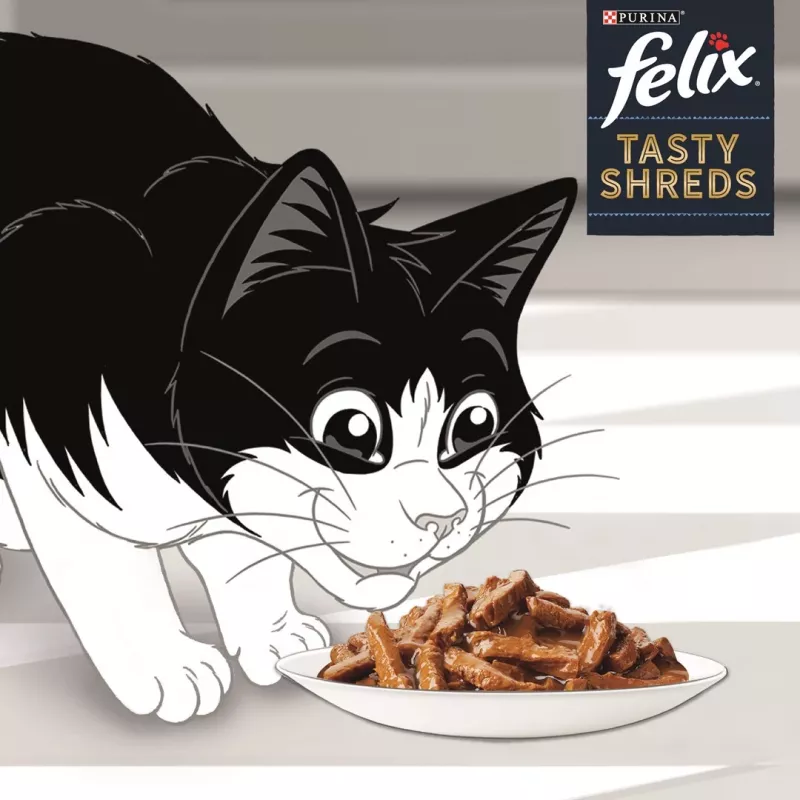 FELIX Tasty Shreds con salmone e tonno - 4x 80g