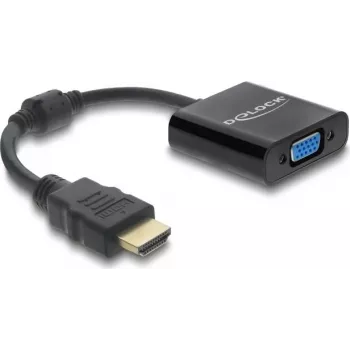 Cavo adattatore DELOCK HDMI maschio a VGA femmina — HDMI (maschio) a VGA (femmina), nero