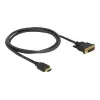 DeLOCK 85652 Adattatore per cavo video 1 m HDMI tipo A (Standard) DVI nero (85652)