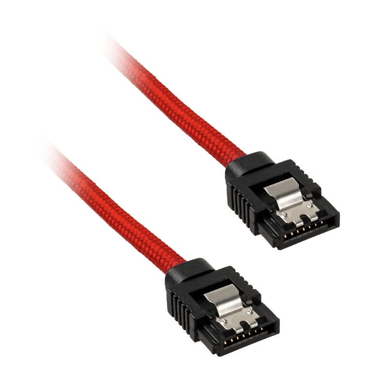 Corsair CC-8900254 Premium Sleeved cavo SATA, SATA (M) a SATA (M), 60 cm, rosso (2 pz.)