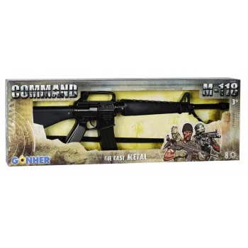 Pulio Commando fucile GONHER 118/6 metallo — fucile giocattolo a dardi, 8 colpi