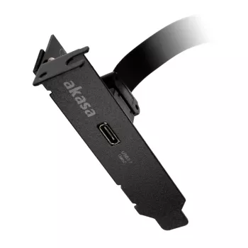 Adattatore staffa PCI low profile Akasa USB 3.1 Type-C - nero - adattatore - digitale/dati