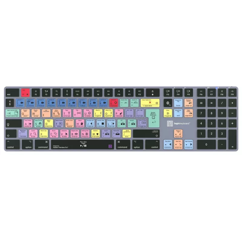 Logickeyboard LKB-PPROCC-TM-UK Adobe Premiere Pro CC Titan tastiera, layout UK, Mac