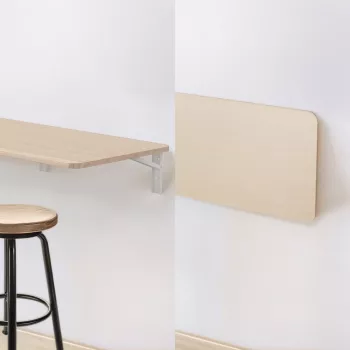 Mensola pieghevole da parete MACLEAN MC-128 WD 100×40 cm effetto legno
