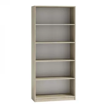 Scaffale per ufficio Topeshop R80 SONOMA, finitura rovere, 5 ripiani, 800×300×1820 mm