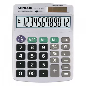 Calcolatrice SEC 367/12 da tavolo, 12 cifre LCD