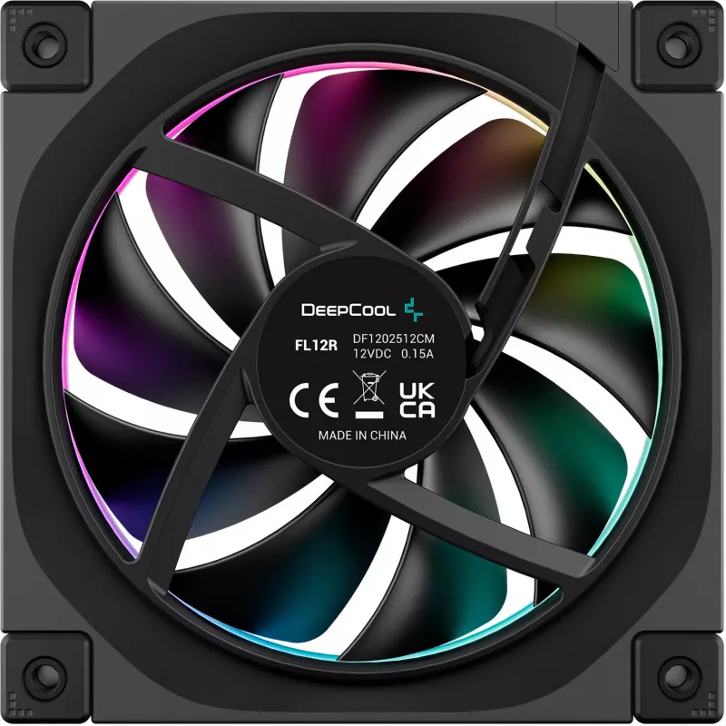 DeepCool FL12R R-FL12R-BKAPN1-G Reverse 120 mm ventola per case, 500-2150 giri/min, 33,9 dB, nera