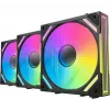 Alpenföhn 84000000228 Wing Boost 4 PWM RGB ventole per case, 120 mm, 500–1800 giri/min, 3 pezzi, nere