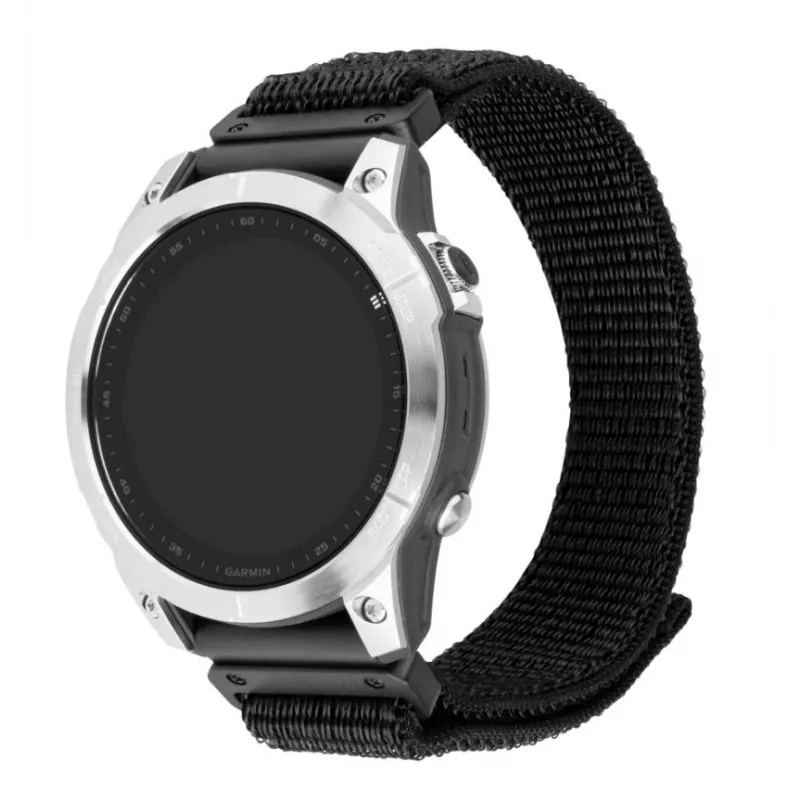 Cinturino in nylon QuickFit 26 mm di ricambio FIXED per Garmin, nero