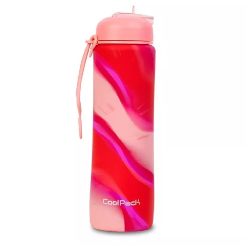 COOLPACK borraccia in silicone Pump 600 ml bambina rosa