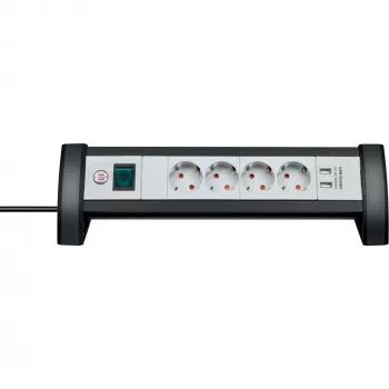 Prolunga elettrica Brennenstuhl 1156250534 1,8 m 4 prese AC nero bianco