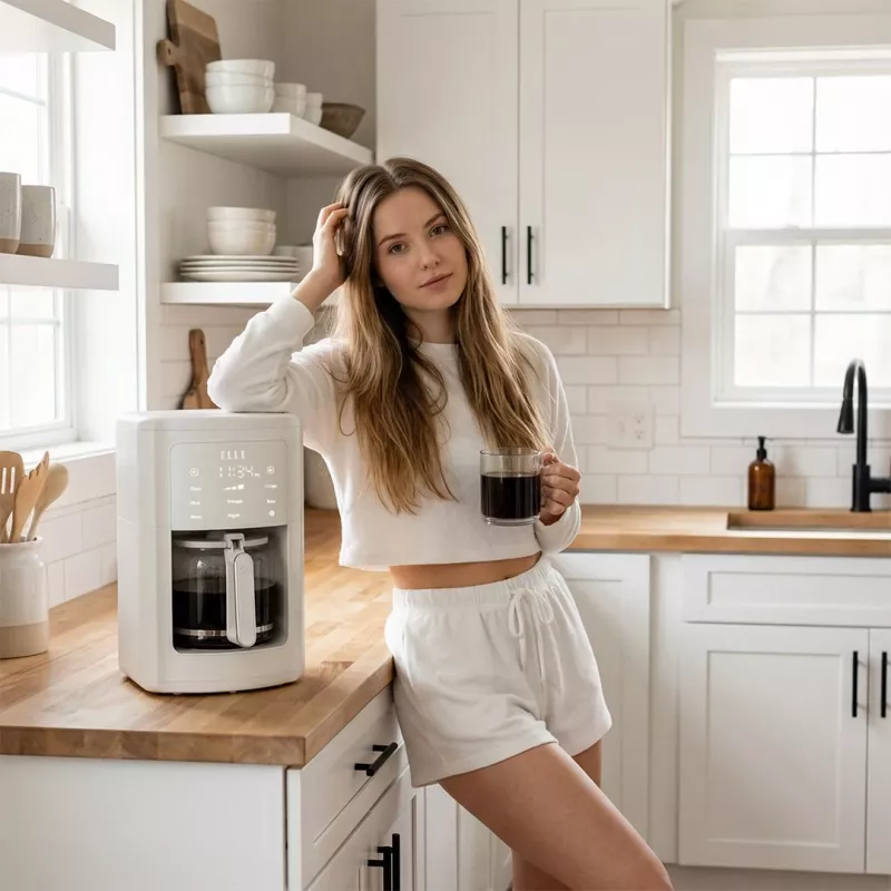 Caffettiera pour-over Elle EKCMP301WHEU 1,8 l caffettiera filtro bianca