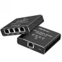 Mini switch Ethernet QOLTEC 52293 1x4 RJ45, splitter di rete unmanaged 1-in 4-out