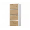 Comodino ALMA bianco/rovere artisan