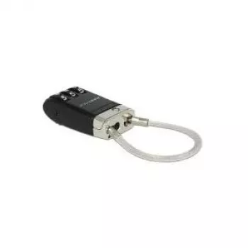 Lucchetto USB con cavo nero Navilock 20647