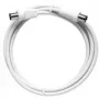 Axing BAK 250-80 cavo coassiale, IEC maschio a IEC femmina, dritto, bianco