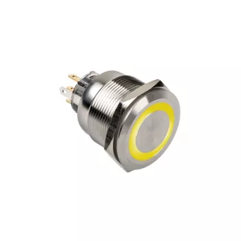 Interruttore a pulsante antimanomissione DimasTech PD197 25 mm anello Silverline