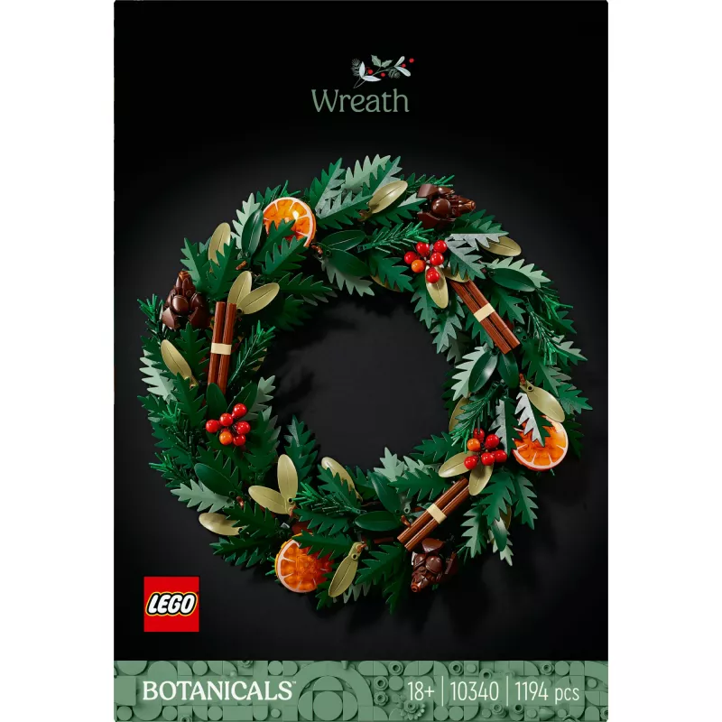 LEGO 10340 Icons Ghirlanda di Natale Giocattolo da costruzione