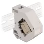 Delock - adattatore modulare - montabile su guida DIN - CAT 6a - STP - grigio - 1 connessione (86014)