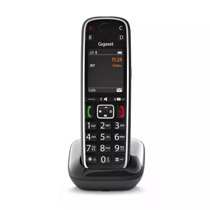 Telefono analogico/DECT Gigaset E720 con identificazione del chiamante nero
