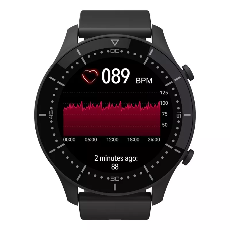 Smartwatch MEDIA-TECH MT870 — touchscreen IPS da 1,3 inch (3,3 cm), cassa da 51 mm, Bluetooth, nero