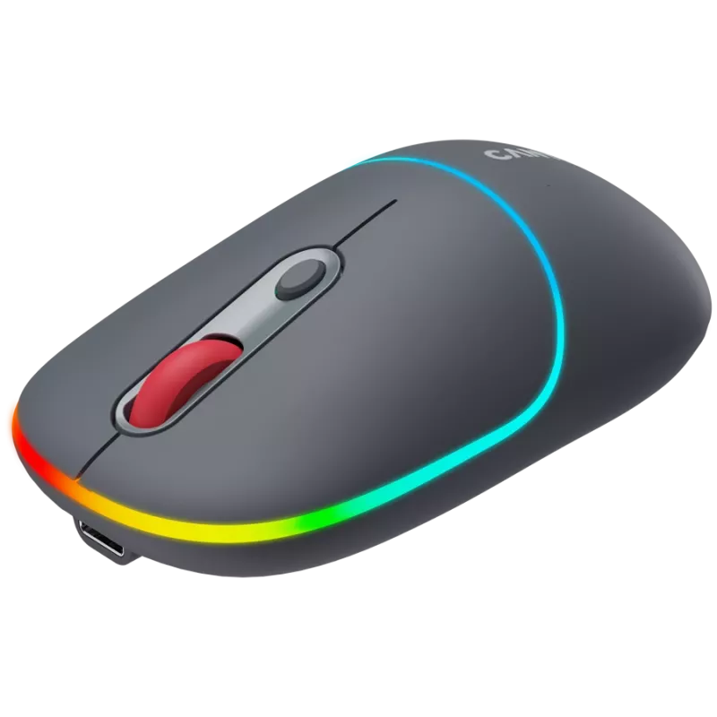 Canyon MW-22 2in1 Mouse wireless RGB - Grigio - Bluetooth/RF - 1.600 dpi - ricaricabile