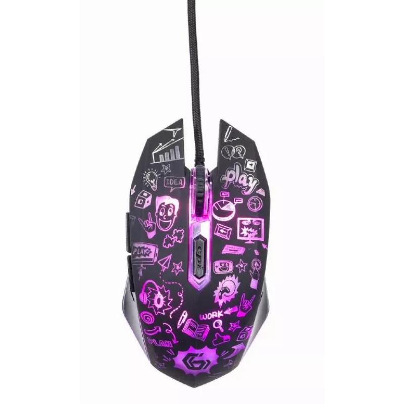 Mouse USB ottico nero/MUS-6B-GRAFIX-01 Gembird