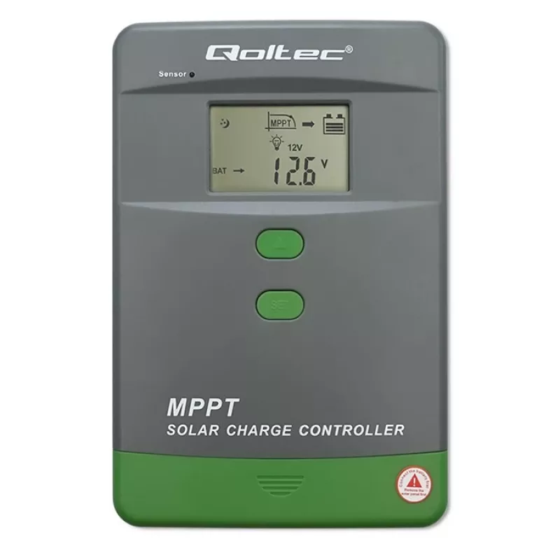 Regolatore di carica solare QOLTEC MPPT 50A 12V/24V con LCD, modello 53664