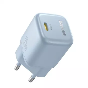Caricabatterie Baseus PicoGo GaN 45W spina EU blu