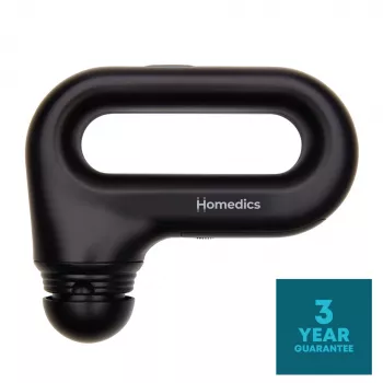 Pistola massaggiante a vibrazione portatile HoMedics HHP-120BK – massaggiatore a percussione compatto ricaricabile